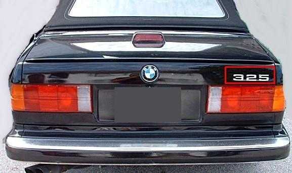BMW E30 emblema "325" originali 51141924867