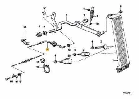 BMW E30 Gaskabelzug 1987 1994 Originalus 35411157316