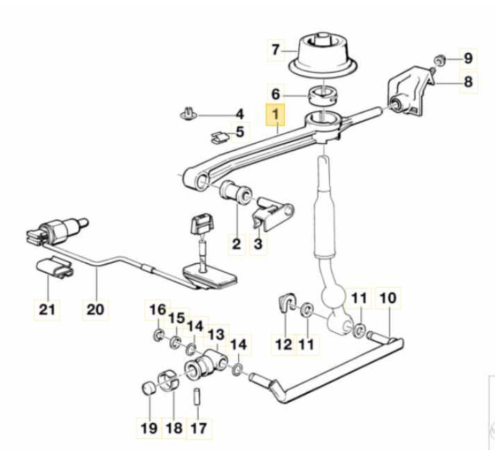 BMW E30 Perjungimo svirtis originali 25111221201