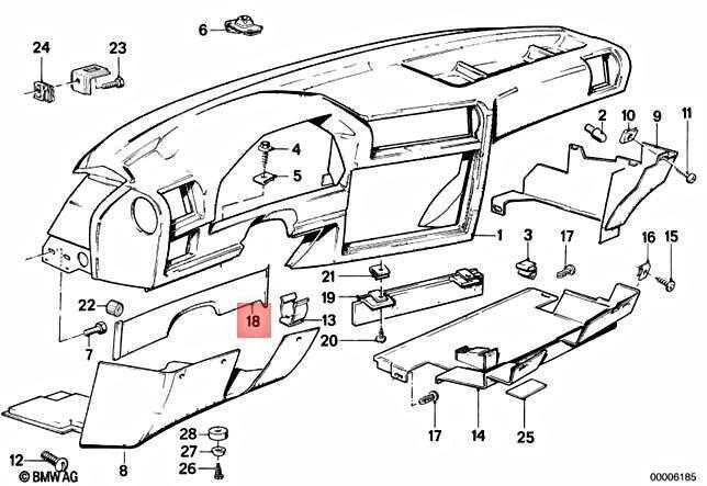 BMW E30 Prietaiso Danga 1981 1994 Originalus 62111370657