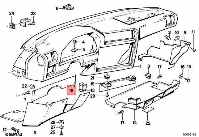 BMW E30 Prietaiso Danga 1981 1994 Originalus 62111370657