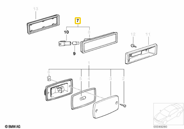 BMW E30 Šoninis Žibintas Originalus 63141385420