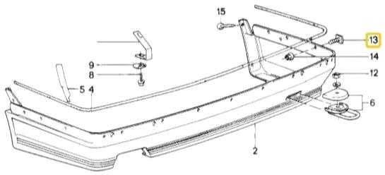 Bmw E30 Užpakalinio Priekinio Sparno Kvadratinis Tvirtinimo Elementas Originalus 51121932230