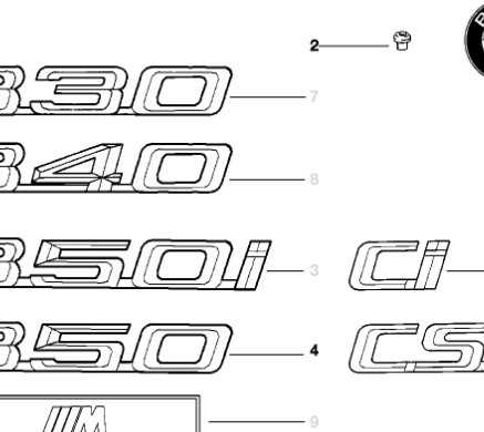 BMW E31 850CSi Coupe emblema CSI priklijuota galinė originali 51148165173