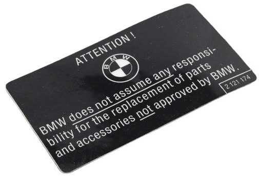 Bmw E32 7 R45 R65LS Etiketė Originalus 51142121174