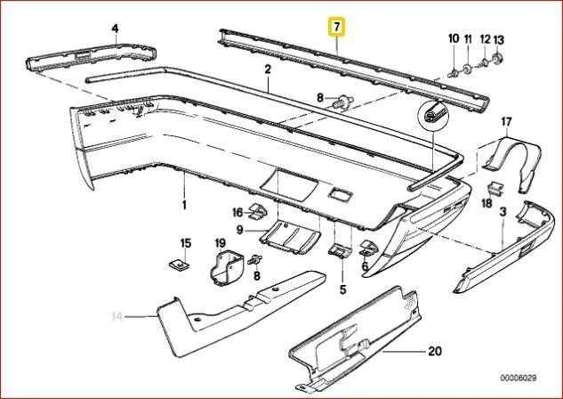 BMW E34 bamperio apsauga Originali 51128148819