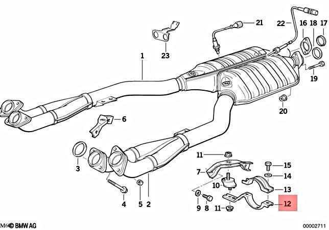BMW E34 dešinioji išmetimo sistemos atrama Originali 18301741688