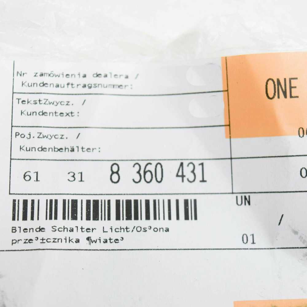 BMW E36 3 Blende Schalter Licht Originalus 61318360431
