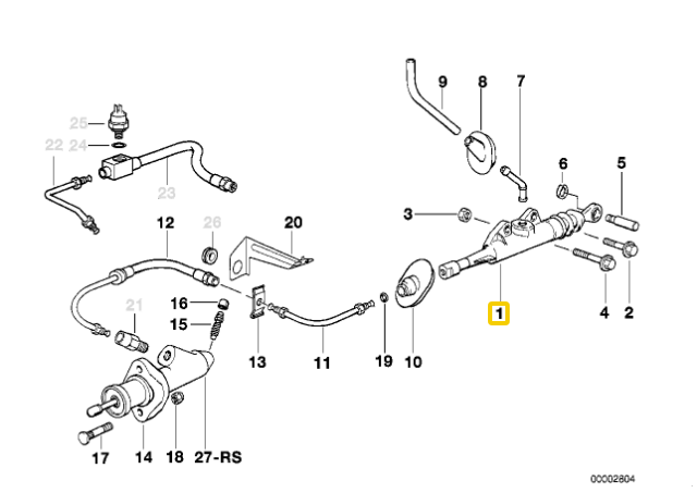 Bmw E36 3 Geberzylinder Kupplung Originalus 21526758830