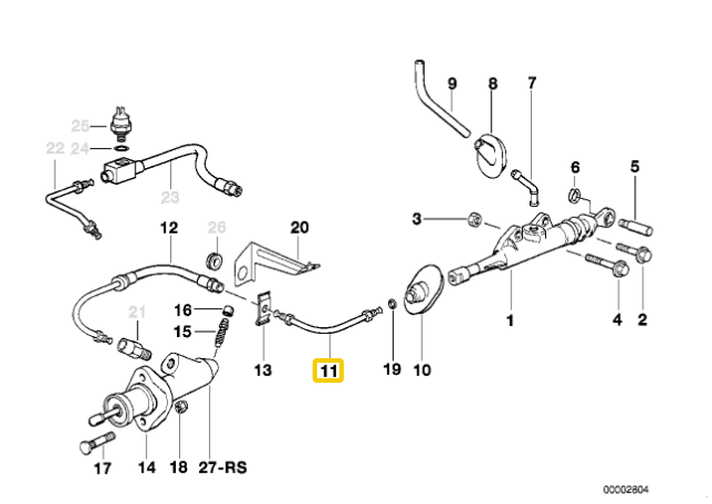 Bmw E36 3' Klasės Hidraulinės Svorio Šlaunelės Vamzdis Originalus 21521160448
