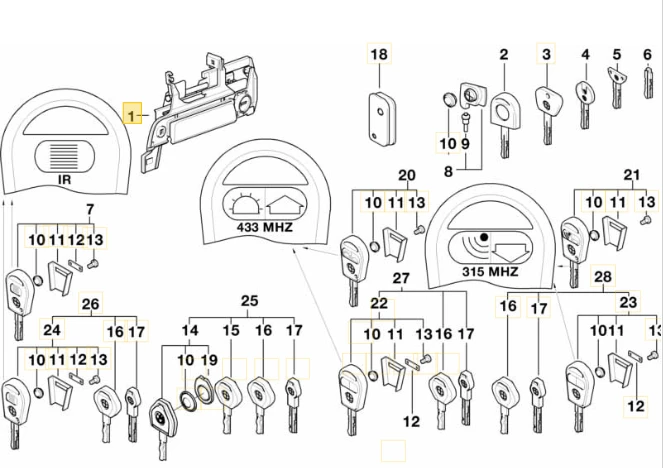 Bmw E36 3 Priekinės Duros Išorinės Rankenos Originalus 51218205293