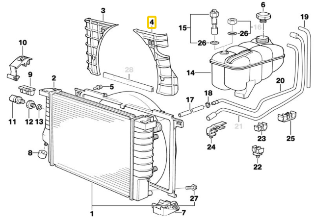 Bmw E36 3' Z3 Kairio Oro Šachto Vamzdis Originalus 17112227289