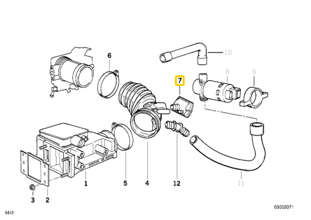 Bmw E36 E34 Z3 Oro Vežimo Šnoro Rezonatorius Originalus 13711247136