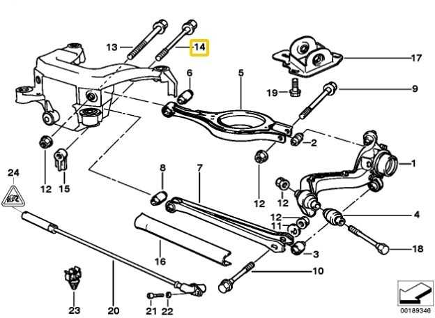 BMW E36 E36 E46 E83 E85 Galinės apatinės valdymo svirties šešiakampis varžtas originalus 33171090824