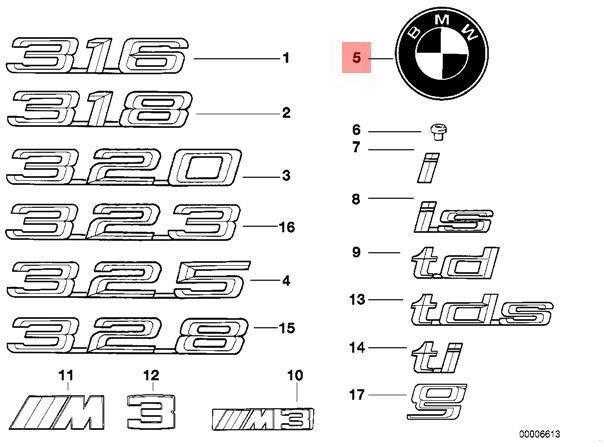 BMW E36 emblema su ženkliuku Originalus 51148238420