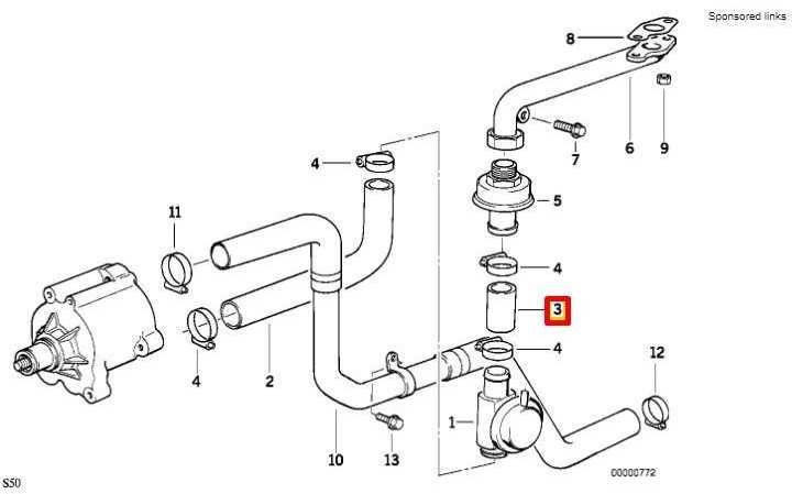 BMW E36 Emisijos kontrolės oro siurblio žarna Originali 11727837593