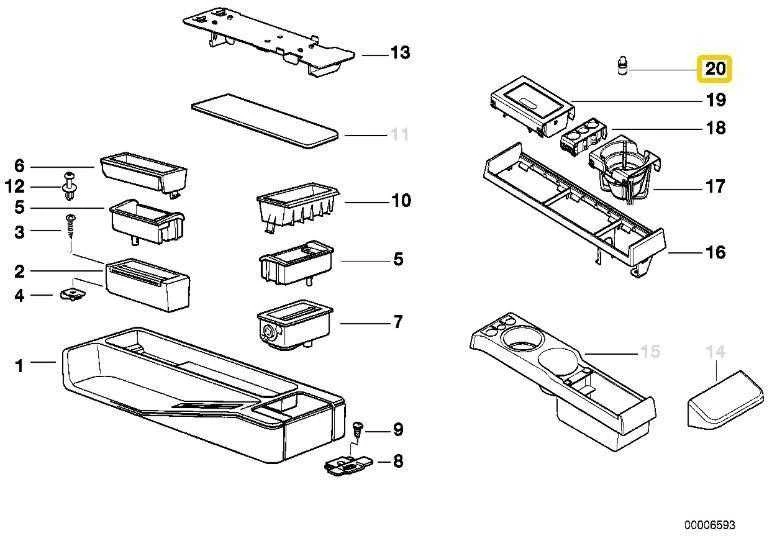 BMW E36 interjero lemputės lizdas su laikikliu Originalus 61138353797