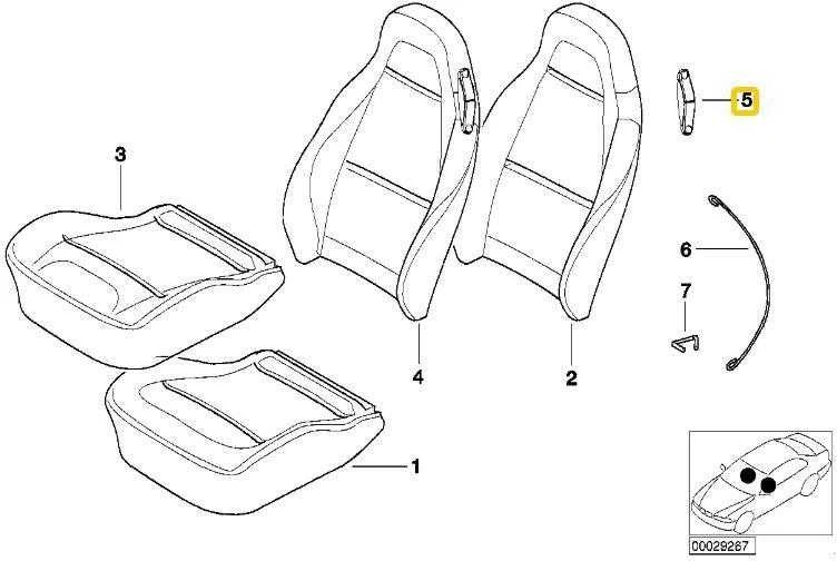 BMW E36 kairės pusės saugos diržo sagtis Originali 52108410505
