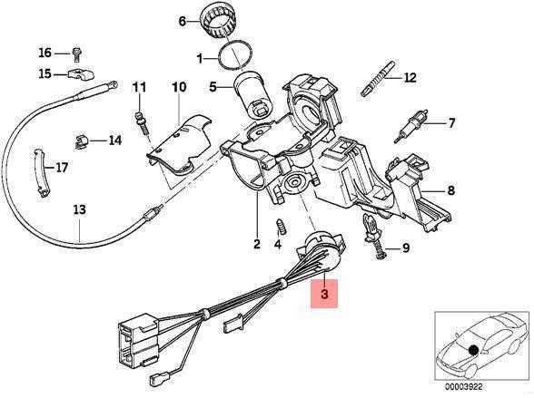 BMW E36 Uždegimo Jungiklis 11 1989 07 2000 Originalus 61328365514
