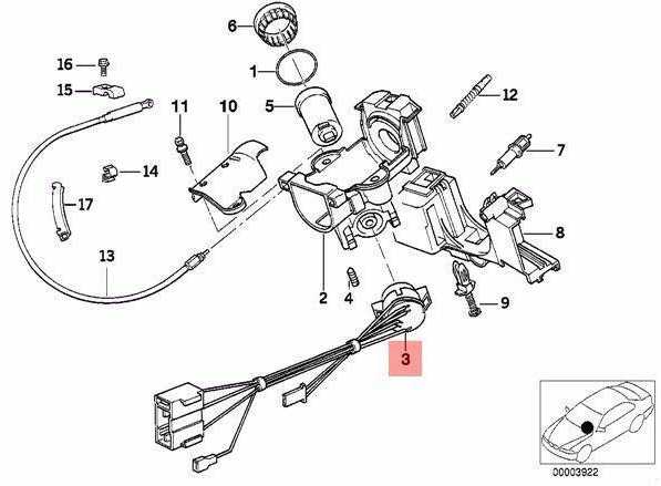 BMW E36 užvedimo jungiklio užraktas originalus 61328360922