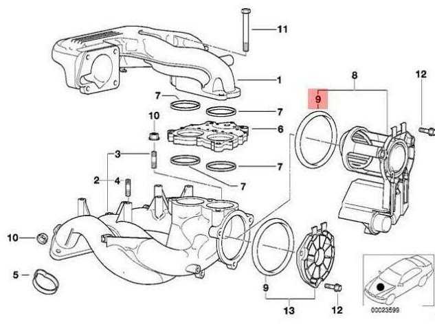 BMW E36 Z3 318is Įsiurbimo kolektoriaus reguliavimo bloko DISA vožtuvo originalus žiedas