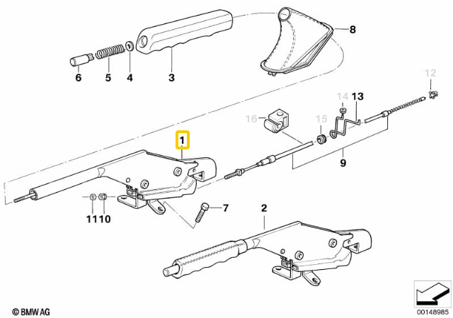 BMW E36 Z3 Rankinis Stabdžių Svoris Originalus 34411158620