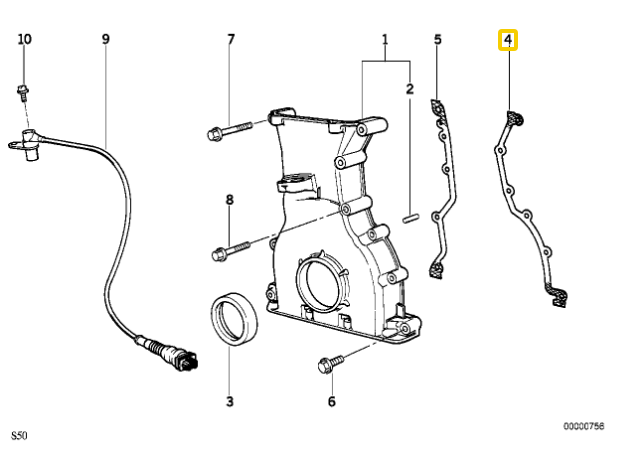 BMW E36 Z3 Variklio Gasket Originalus 11141318280