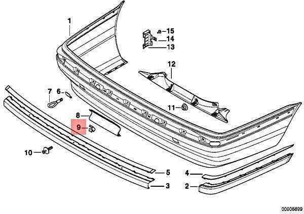 BMW E38 E39 Priekabos kablys dangtelio skląstis 2231623 51122231623