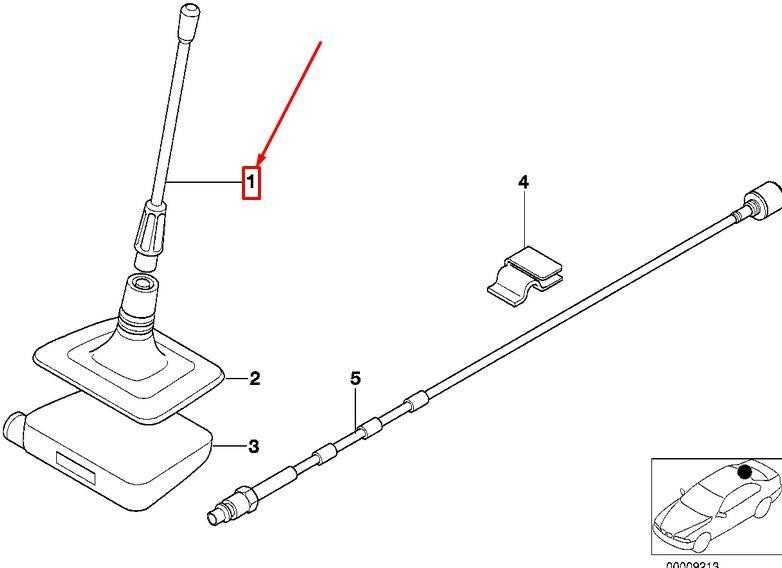 BMW E39 Antenos Spinduliuotojas Originalus 84506915236