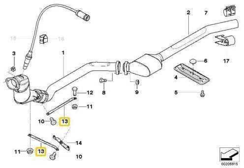 BMW E39 dyzelinio katalizatoriaus konverterio strypas originalus 18202249289