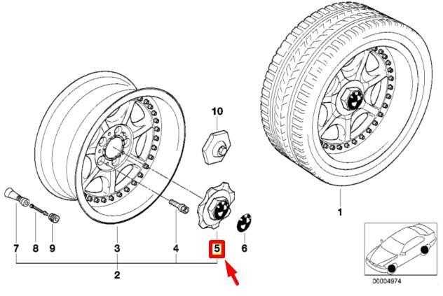 BMW E39 E36 E34 Z3 Stiliaus 19 Ratlankio Centrinė Kepurėlė Originali 36131182309