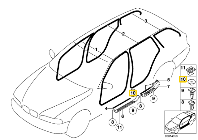 Bmw E39 E38 Einsatz Originalus 51418195400