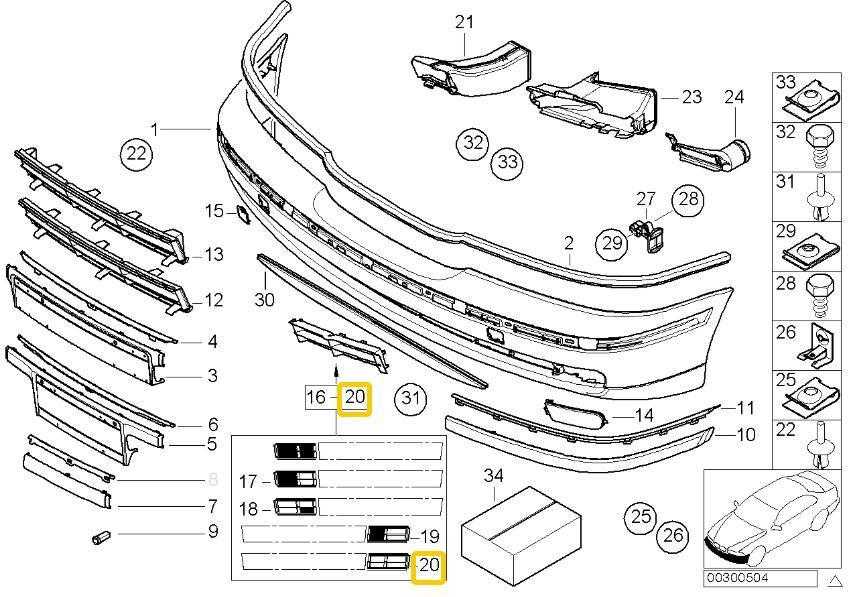 BMW E39 priekinio bamperio grotelių grotelės kairės pusės originalios 51118235673