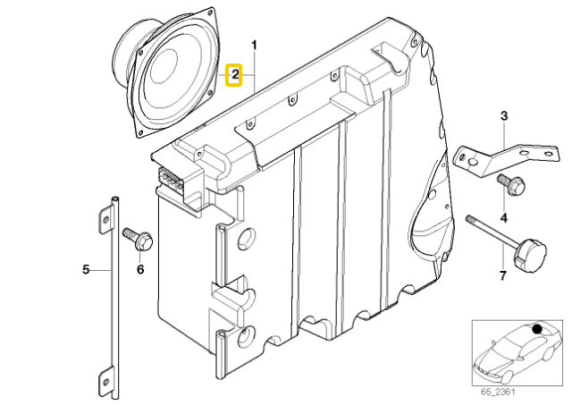 Bmw E39 Z3 Subwoofer HiFi Sistemos Originalus 65138389849