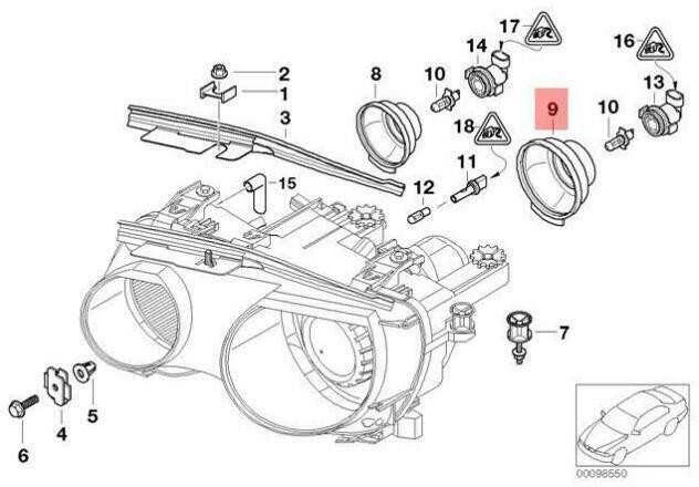 Bmw E46 3 Abdeckkappe Abblendlicht Links Originalus 63127183275
