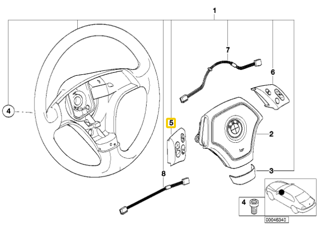 Bmw E46 3 Vairo Svykio Perjungiklis Originalus 61318375240