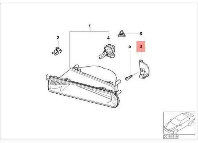 BMW E46 Dešinės Pelenų Žibintų Skundai 63176911836
