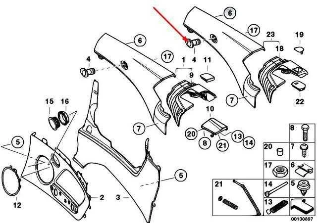BMW E46 dešinysis vėjo deflektoriaus laikiklis originalus 51717022382