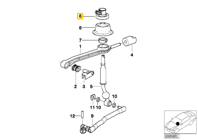 Bmw E46 E39 E38 Pavarų Vibro Izoliatorius Originalus 25111434028