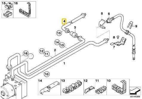 BMW E46 E60 E61 Kabrioletas Galinis ABS/ASC T stabdžių vamzdelis Originalus 34326766825