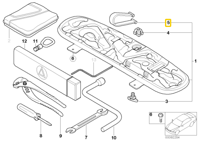 BMW E46 E60 E65 Haltestand Papildomas Rinkinys Originalus 71111180244