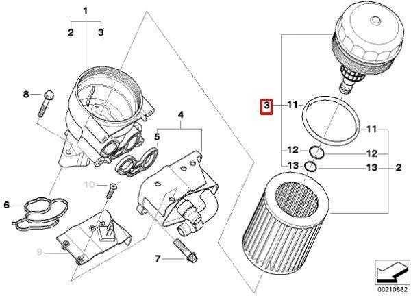BMW E46 E60N E61N E81 E82 E83 E83N Alyvos filtro dangtelis originalus 11427508968