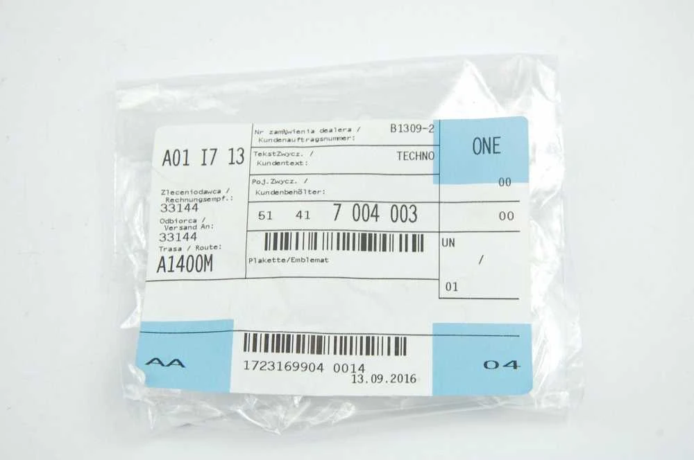 BMW E46 interjero lentelė Juoda originali 51417004003