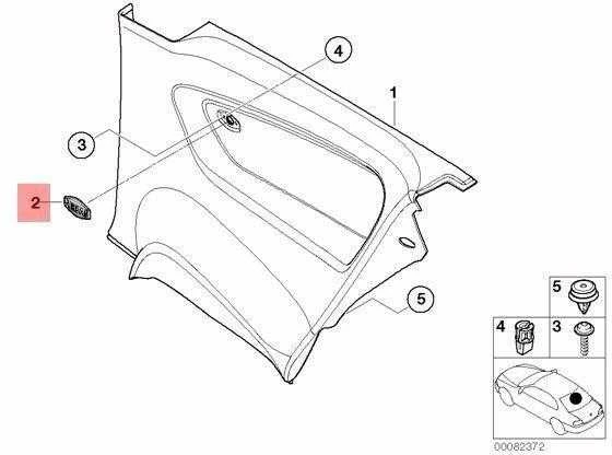 BMW E46 interjero lentelė Juoda originali 51417004003