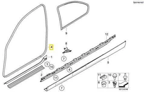 BMW E46 Krašto Apsauga 2000 2004 Originalus 51727047341