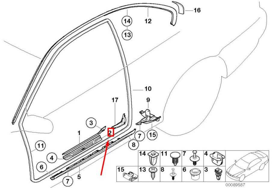 BMW E46 M3 Kairysis Durų Slėptuvas 51477891927