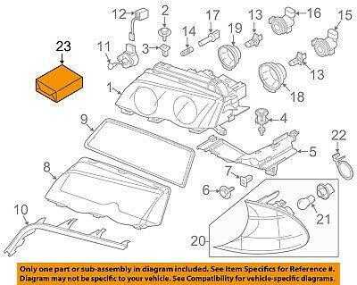 BMW E46 priekinių žibintų remonto rinkinys originalus 63126904664