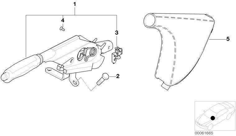 BMW E46 Rankinis Stabdžių Svoris Juoda Odė Originalus 34411164493