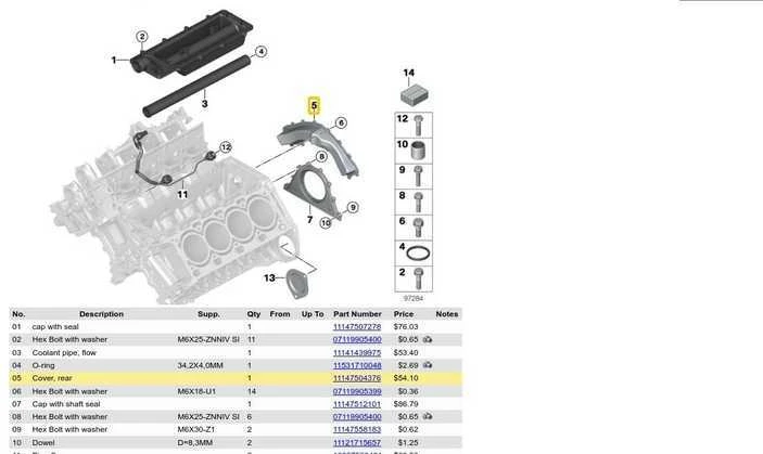 BMW E53 E60 E63 E64 E64 E65 E66 E70 galinio variklio bloko dangtelis 11147504376 originalus