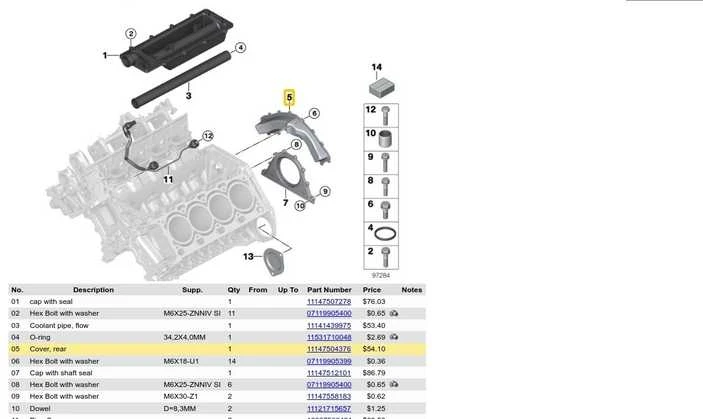 BMW E53 E60 E63 E64 E64 E65 E66 E70 galinio variklio bloko dangtelis 11147504376 originalus